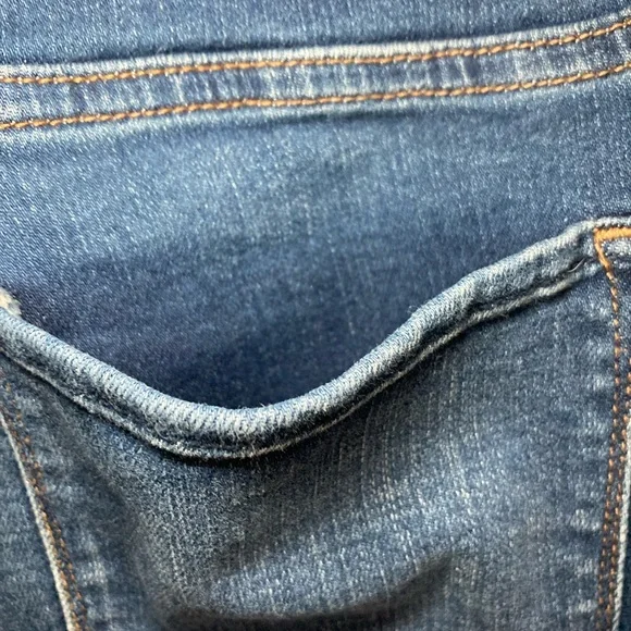 Abercrombie & Fitch Dark Blue Distressed Skinny Jeans - Picture 9 of 10